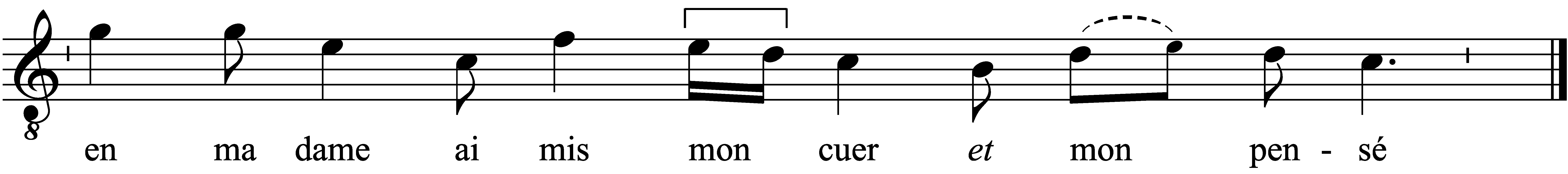 Refrain musical notation